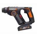 Marteau, Perceuse et Visseuse à Batterie Worx H3 - WX394.6 - 1,5J - 20V - Inclut 2 Batteries 2Ah, Chargeur et Coffret