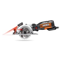 Scie circulaire WorxSaw XL | WX427 | Disque de 120 mm | 46 mm de profondeur de coupe | Inclut 3 disques Worx dans le Coffret de 