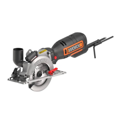 Scie circulaire WorxSaw XL | WX427 | Disque de 120 mm | 46 mm de profondeur de coupe | Inclut 3 disques Worx dans le Coffret de 