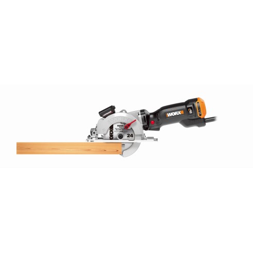 Scie circulaire WorxSaw XL 46mm, 800W Worx | WX437 | Guide laser, système d'aspiration intégré, réglage de profondeur rapide,