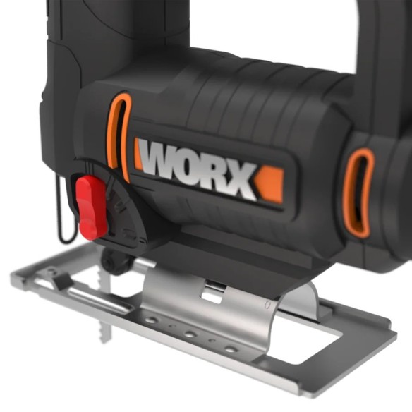WORX WX477.1 Scie sauteuse pendulaire 550W, Système pendulaire 4 niveaux, Soufflage de copeaux, Extraction de poussière, Noir