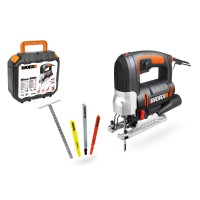 Scie sauteuse pendulaire 650W Worx | WX478.1 | Changement de lame sans outils | Extraction de poussière | Système pendulaire 4 p