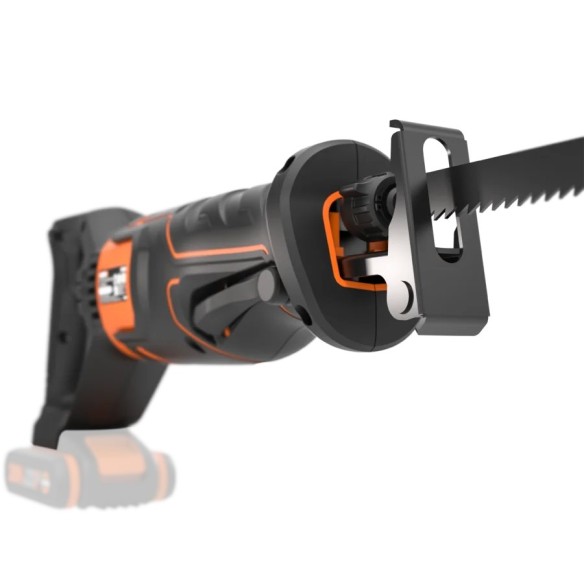 WORX WX500.9 Scie sabre 20V PowerShare, Sans batterie ni chargeur, Contrôle de vitesse variable, Changement de lames sans outil.