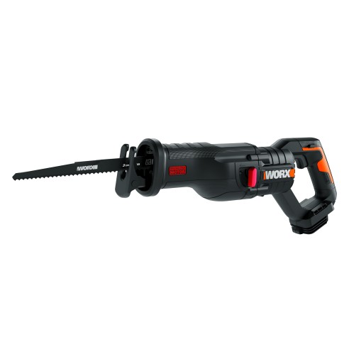 Scie sabre Brushless 20V Worx | PowerShare | WX516.9 - Sans batterie ni chargeur | Moteur sans balais, patin pivotant ajustable