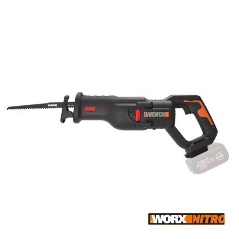 Scie sabre Brushless 20V Worx | PowerShare | WX516.9 - Sans batterie ni chargeur | Moteur sans balais, patin pivotant ajustable