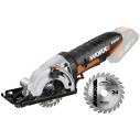 Scie circulaire 85 mm WorxSaw 20V Worx | PowerShare | WX527.9 - Sans batterie, ni chargeur | 2500 rpm, maniement à une main, pro