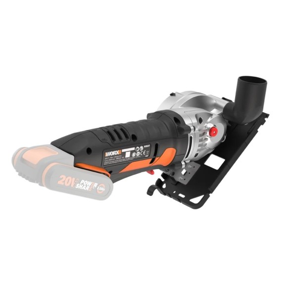 Scie circulaire 85 mm WorxSaw 20V Worx | PowerShare | WX527.9 - Sans batterie, ni chargeur | 2500 rpm, maniement à une main, pro