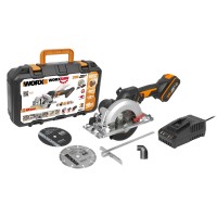Scie circulaire Brushless Worxsaw XL 20V Worx | PowerShare | WX531 - 1 batterie 2Ah | Moteur sans balais, design de corps fin