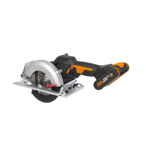 Scie circulaire Brushless Worxsaw XL 20V Worx | PowerShare | WX531 - 1 batterie 2Ah | Moteur sans balais, design de corps fin