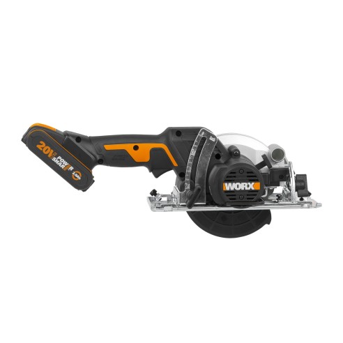 Scie circulaire Brushless Worxsaw XL 20V Worx | PowerShare | WX531 - 1 batterie 2Ah | Moteur sans balais, design de corps fin