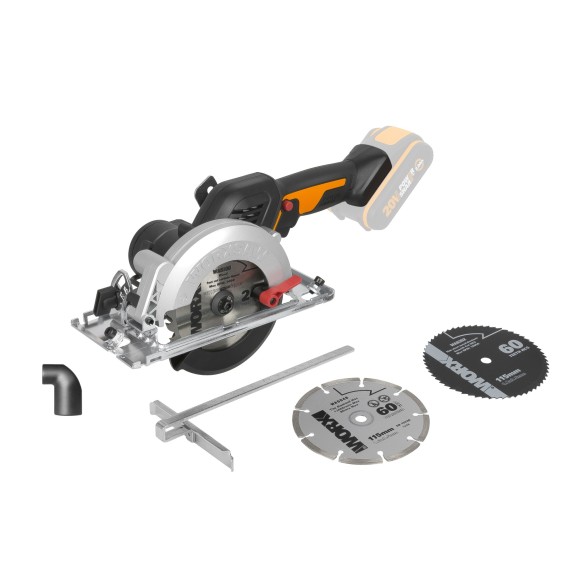 Scie circulaire Brushless Worxsaw XL 20V Worx | PowerShare | WX531.9 | Ne comprend pas de batterie ni de chargeur | Moteur sans 