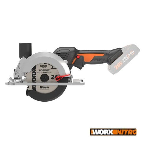 Scie circulaire Brushless Worxsaw XL 20V Worx | PowerShare | WX531.9 | Ne comprend pas de batterie ni de chargeur | Moteur sans 