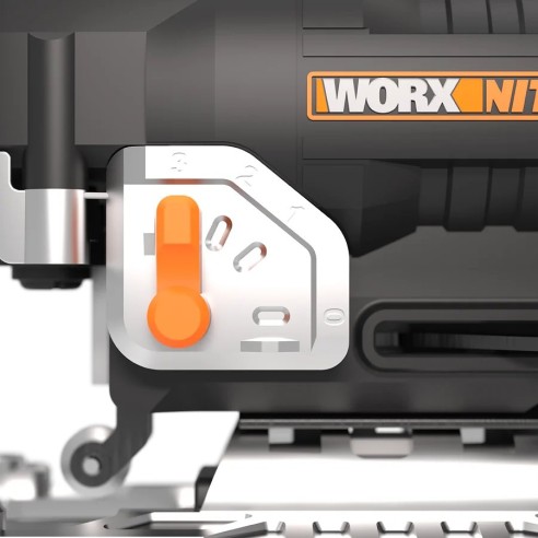 Scie sauteuse 20V Worx | Power Share | WX542.9 Moteur puissant sans balais | 3 positions, pendulation et tube d'aspiration | si