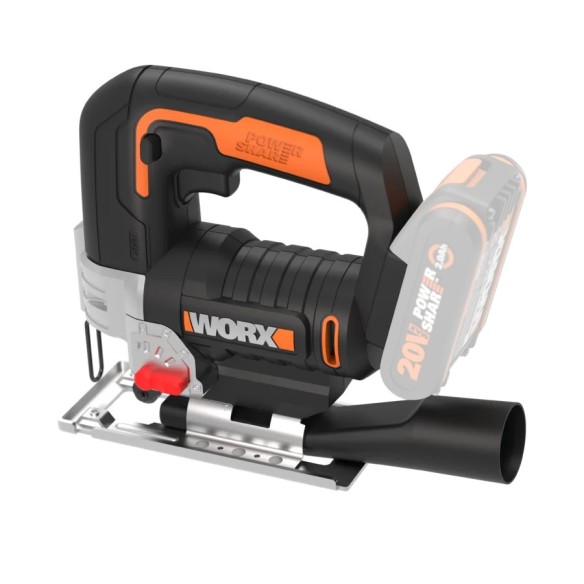 Scie sauteuse 20V Max. WORX | WX543.9 | Système de pendule à 4 positions | Sans batterie ni chargeur | Changement rapide de lame