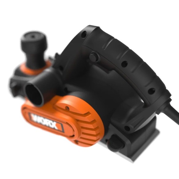 Rabot électrique 750W Worx | WX615 | 82mm | Guide parallèle et de profondeur | Réglage de profondeur jusqu'à 3mm | Sac de récupé