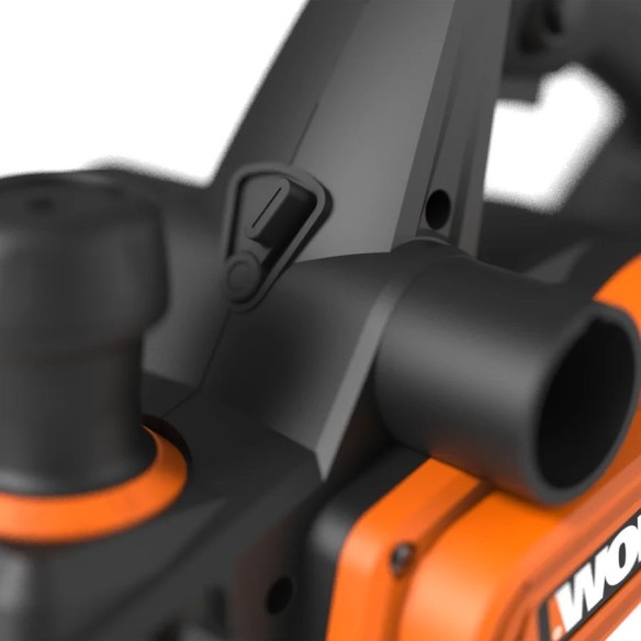 Rabot électrique 750W Worx | WX615 | 82mm | Guide parallèle et de profondeur | Réglage de profondeur jusqu'à 3mm | Sac de récupé