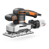 Ponceuse orbitale cyclonique 270W Worx | WX 642.1 | Facile décharge de poussière, base en aluminium, système de fixation avec pi 2