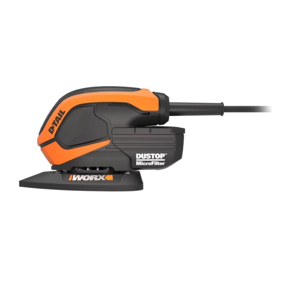 Meuleuse delta 65W Worx | WX 648.2 | Microfiltre DustStop | Système de fixation par velcro | Design ergonomique, compact et lége