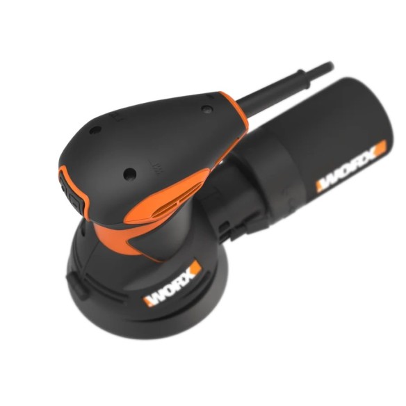 Ponceuse rotorbitale 300W 125mm Worx | WX 652.1 | Système d'aspiration de poussière et sac de récupération de poussière, système