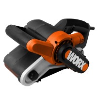 Ponceuse à bande 950W Worx | WX 661.1 | Surface de ponçage 76 x 130 mm, système d'auto-centrage, changement rapide de bande
