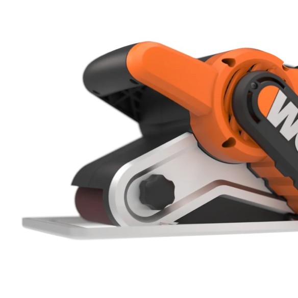 Ponceuse à bande 950W Worx | WX 661.1 | Surface de ponçage 76 x 130 mm, système d'auto-centrage, changement rapide de bande