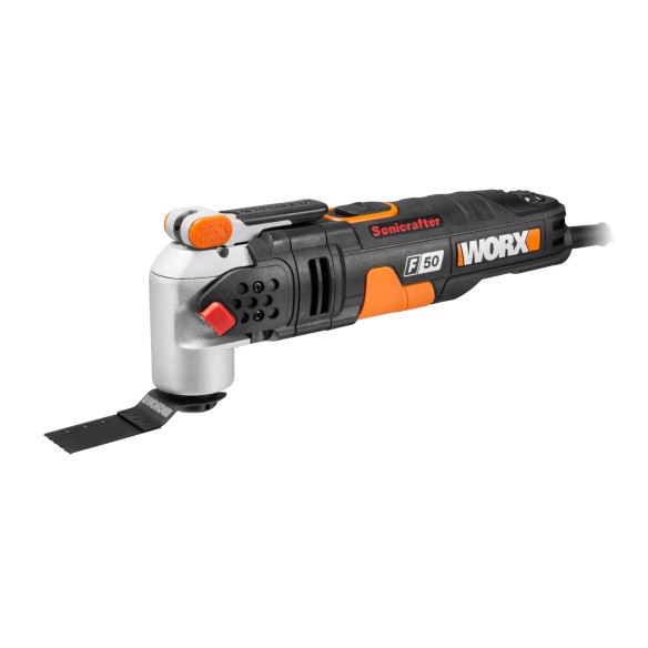 Outils oscillants Sonicrafter 450W F50 Worx | WX681 | Vitesse variable, système Hyperlock | Ancrage universel | Coffret de 39 ac
