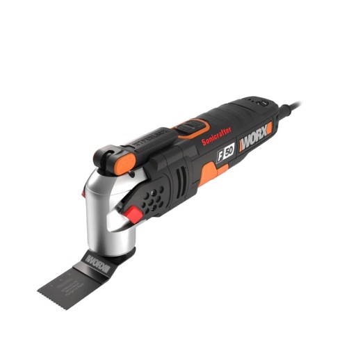 Outils oscillants Sonicrafter 450W F50 Worx | WX681 | Vitesse variable, système Hyperlock | Ancrage universel | Coffret de 39 ac