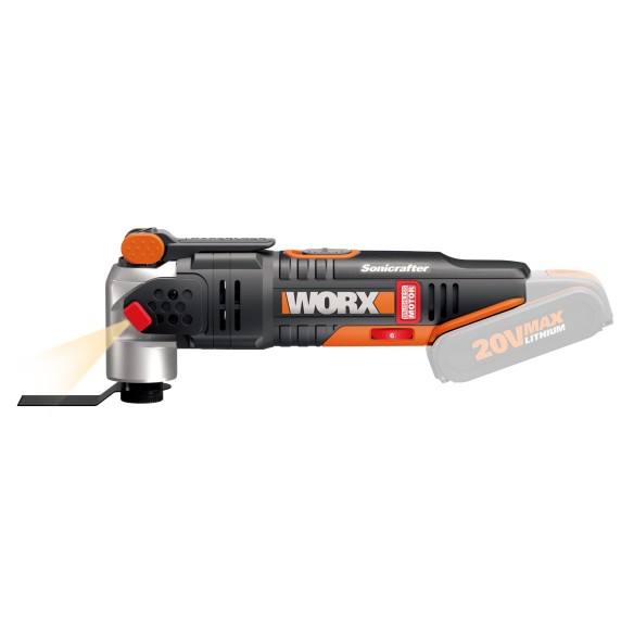 Multiherramienta Brushless Sonicrafter 20V Worx | PowerShare | WX693.9 - Sans batterie, ni chargeur | Moteur sans balais, vitess
