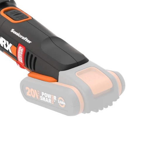 Multiherramienta Brushless Sonicrafter 20V Worx | PowerShare | WX693.9 - Sans batterie, ni chargeur | Moteur sans balais, vitess