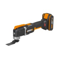 Outil oscillant Sonicrafter 20V Max. Worx | PowerShare | WX 696 | Comprend 1 batterie 2 Ah avec indicateur, chargeur et Coffret  2