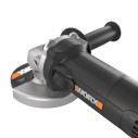 Meuleuse 125mm 800W | Worx | WX713 | Balais auto-déconnectants, grilles amovibles, verrouillage de broche