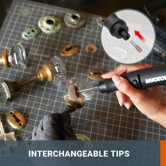 Outil rotatif MakerX 20V Worx | PowerShare | WX739 - batterie 2.0Ah avec indicateur | coffret de 30 accessoires