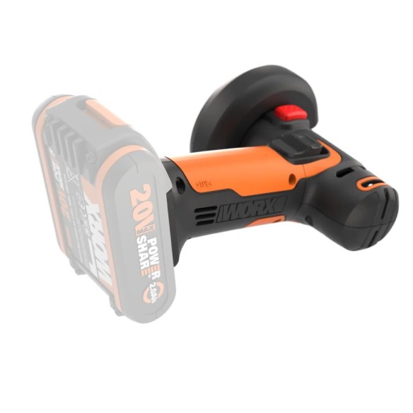 Meuleuse angulaire compacte sans-fil Worx WX801 - 76mm - PowerShare 20V - Sans Batterie, Chargeur ni Coffret