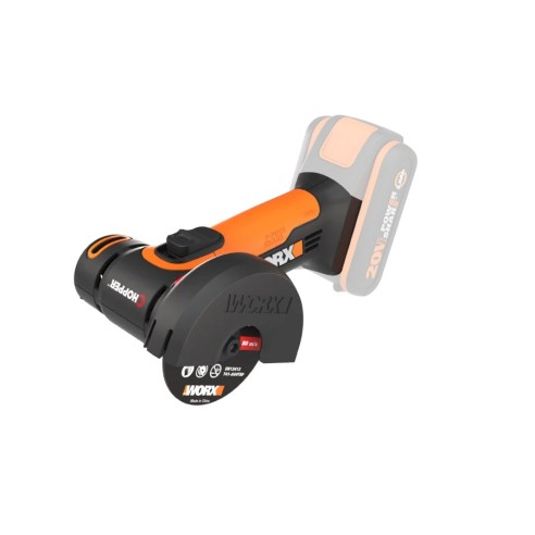 Meuleuse angulaire compacte sans-fil Worx WX801 - 76mm - PowerShare 20V - Sans Batterie, Chargeur ni Coffret