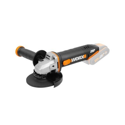 Meuleuse 125mm WX803.9 | 20V Max. | Worx | PowerShare | N'inclut pas de batterie ni de chargeur | Blocage de l'arbre | Carcasse 