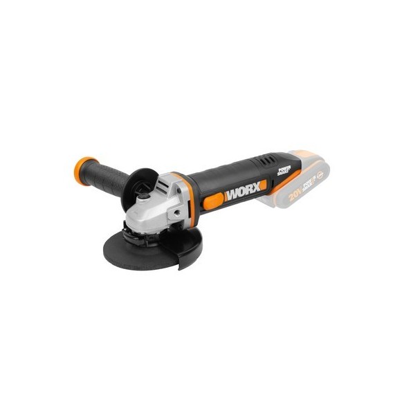 Meuleuse 125mm WX803.9 | 20V Max. | Worx | PowerShare | N'inclut pas de batterie ni de chargeur | Blocage de l'arbre | Carcasse 