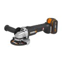 Meuleuse angulaire Brushless à batterie Worx WX812 - 125mm PowerShare 20V - Inclut 1 batterie 4Ah, chargeur et Coffret