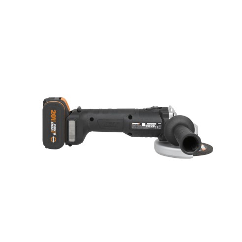 Meuleuse angulaire Brushless à batterie Worx WX813 - 115mm PowerShare 20V - Inclut 1 batterie 4Ah, chargeur et Coffret