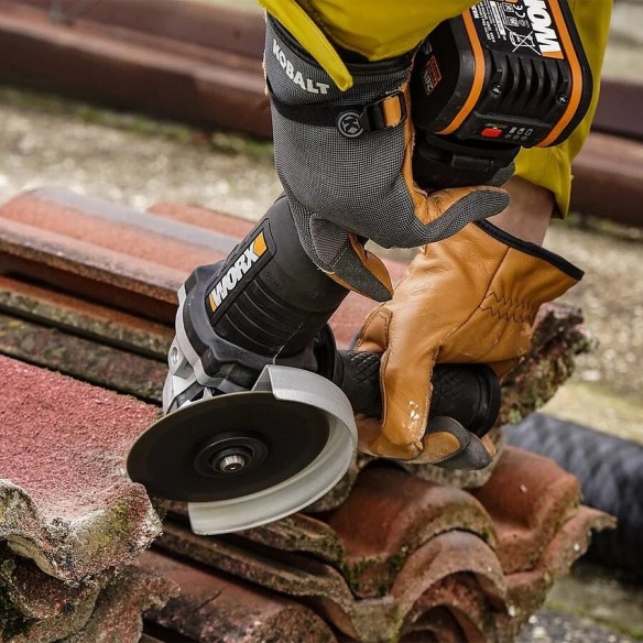 Meuleuse angulaire sans-fil Brushless 115mm 20V Worx | PowerShare | WX813.9 | Ne comprend pas la batterie ni le chargeur | Moteu