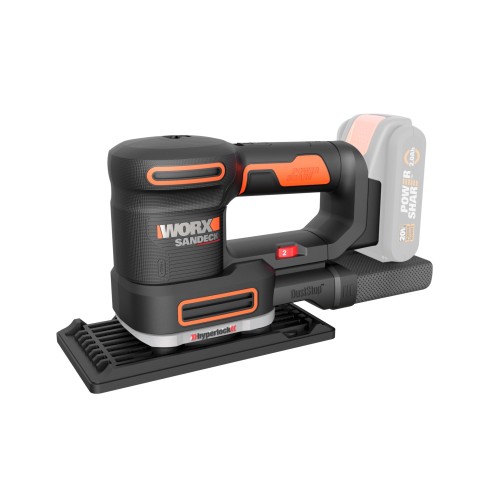 Ponceuse orbitale sans fil Worx Sandeck 5 en 1 WX820 - 20V - Sans batteries, chargeur ni Coffret