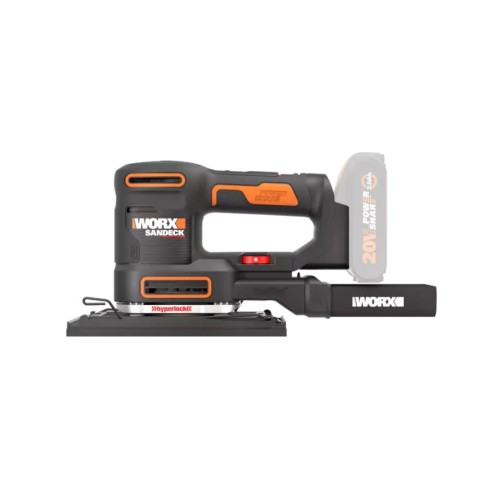 Ponceuse orbitale sans fil Worx Sandeck 5 en 1 WX820 - 20V - Sans batteries, chargeur ni Coffret