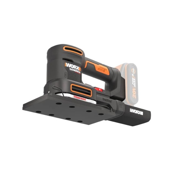 Ponceuse orbitale sans fil Worx Sandeck 5 en 1 WX820 - 20V - Sans batteries, chargeur ni Coffret