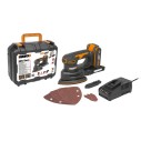 Ponceuse orbitale sans-fil Worx WX822.9 - 20V - Inclut 1 batterie 2Ah, chargeur et Coffret