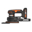 Ponceuse orbitale sans-fil Worx WX822.9 - 20V - Inclut 1 batterie 2Ah, chargeur et Coffret