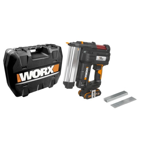 WORX, Cloueur Agrafeuse 20 V 2,0 Ah (1 bat), Multicolore, wx 840