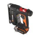 Grappeuse Cloueuse à Batteries Worx WX843 - 20V - Inclut 1 Batterie 2Ah, Chargeur et Coffret