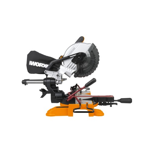 Scie à onglets 216mm EXTRAHAND 20V Worx | PowerShare | WX845 - 1 batterie 4,0Ah | Démarrage progressif, système de serre-joints,