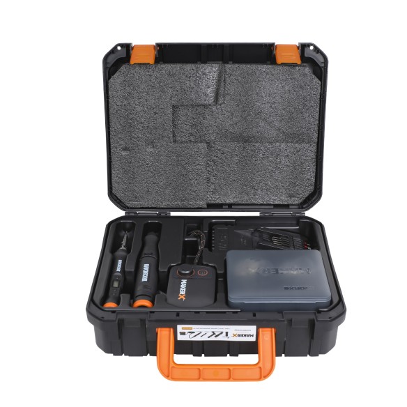 Kit MakerX Outil rotatif + fer à souder 20V Worx | PowerShare | WX988 - 1 batterie de 2Ah avec indicateur, 1 chargeur