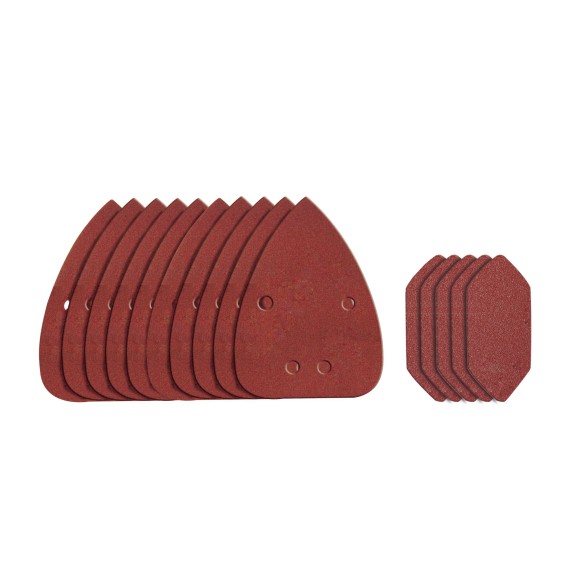 WORX WA2066 - Coffret de 15 Feuilles abrasives Gr 80 (10 Feuilles + 5 Feuilles de doigt)