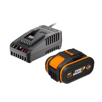 Worx WA3604 - 20V POWERSHARE : Coffret (4Ah) + Chargeur 1h
